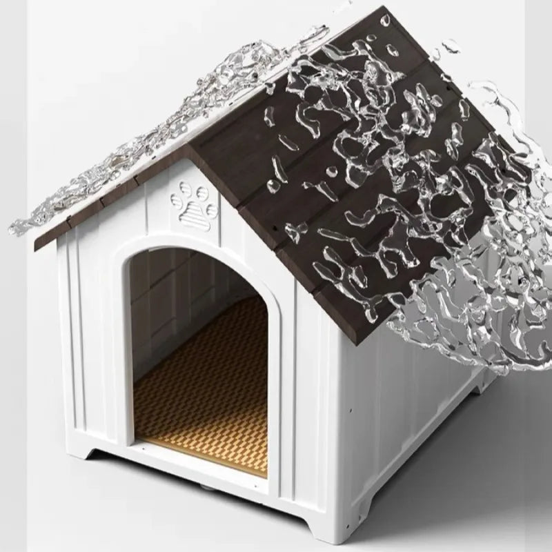 Dog House Outdoor Dogs Kennel Waterproof and Sun-proof Dogs Cage Solid Pet Supplies