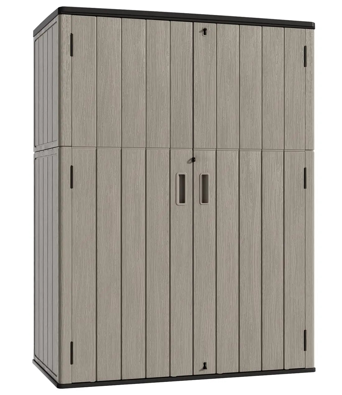 Outdoor Storage Shed,57 Cu.ft Vertical Outdoor Storage Cabinet Waterproof, Outdoor Resin Tool Shed for Patio, Customized
