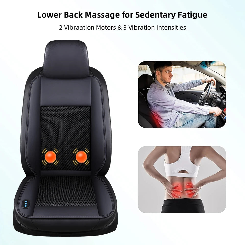12V Seasons General Multi functional Seat Cover Car Seat Cushion With 10 Fan Ventilation Cooling＆2-Point Massage＆Full Heating