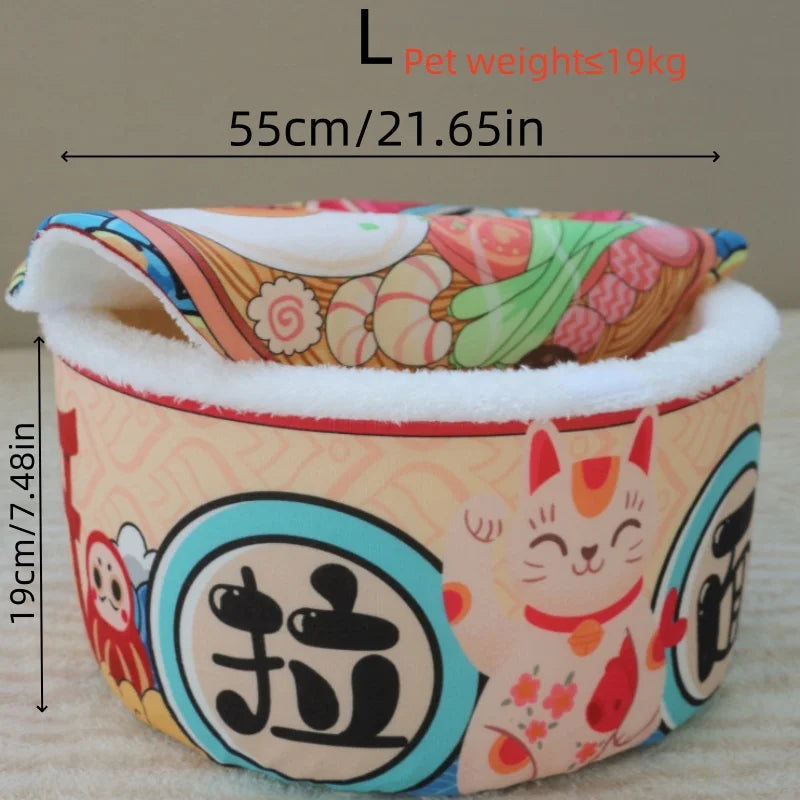 Pet Dog Cat House Kennel Super Large Instant Noodle Warm Dog Cat Nest Beds Cushion Cup Cozy Nest
