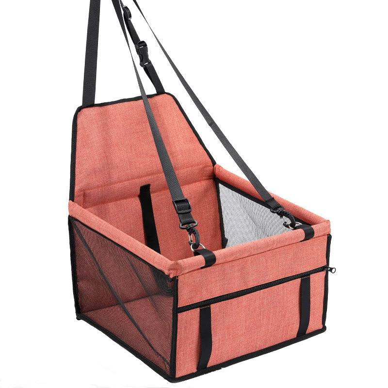 Dog Car Seat,Scratch Proof Durable Pet Booster Car Front Seat Puppy Safety Belt Stable Foldable Travel Pet Car Seat