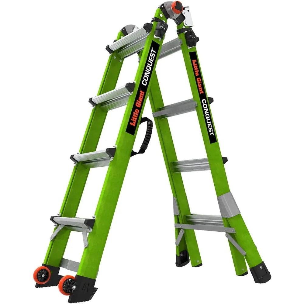 Ladder Systems Conquest 2.0, M17, 17ft, Multi-Position Ladder, Fiberglass, Type 1A, 300 lbs Weight Rating, (17117-001)