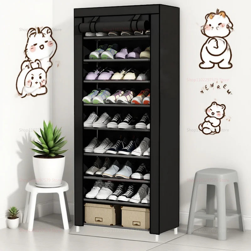 Multi-layerDoor Shoe Rack Dust Cover Home Closet Storage Organizer Durable Easy to Install for Bedroom and Wardrobe Organization